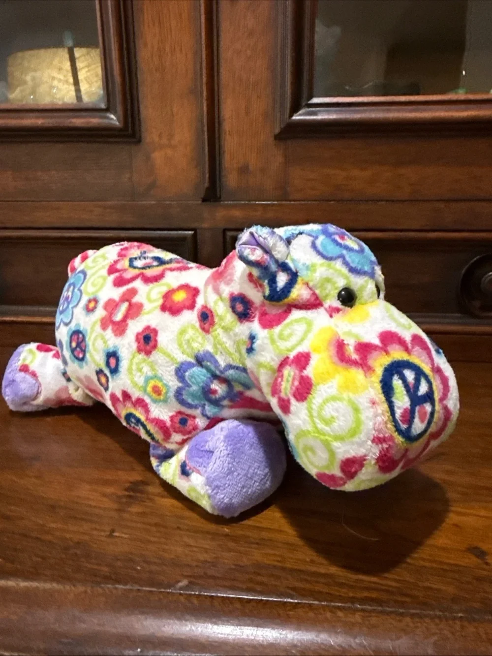Douglas “Fuzzles” Francisco The Peace Hippo Plush Soft Velvet Material